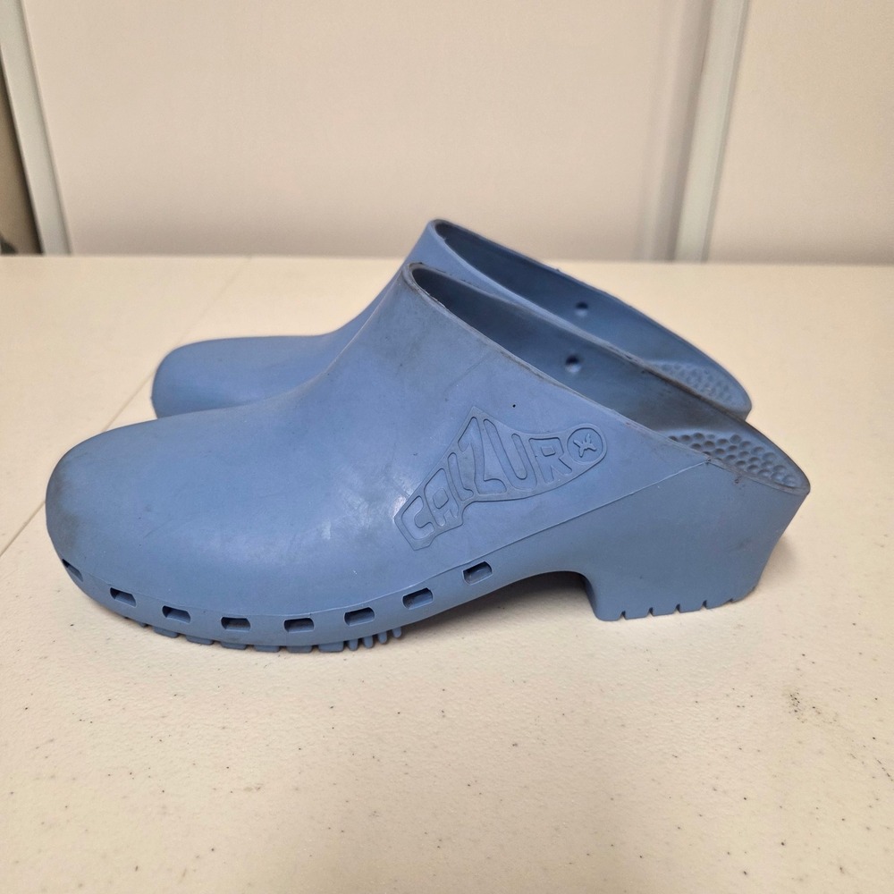 Bihos Padova Blue Professional Clogs Made in Italy EU 38-39 US Women 7.5-8.5